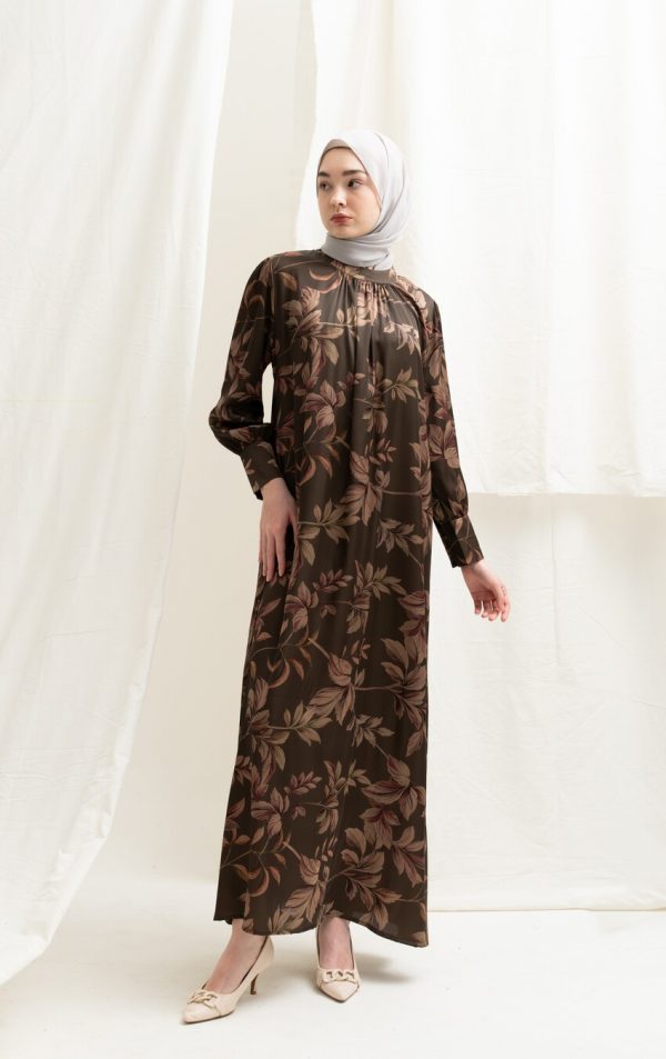 Gamis Lara Lily Dark Brown Big Size - Image 7