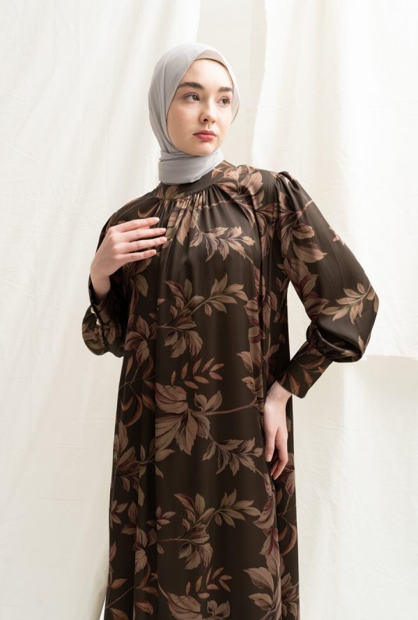 Gamis Lara Lily Dark Brown Big Size - Image 3