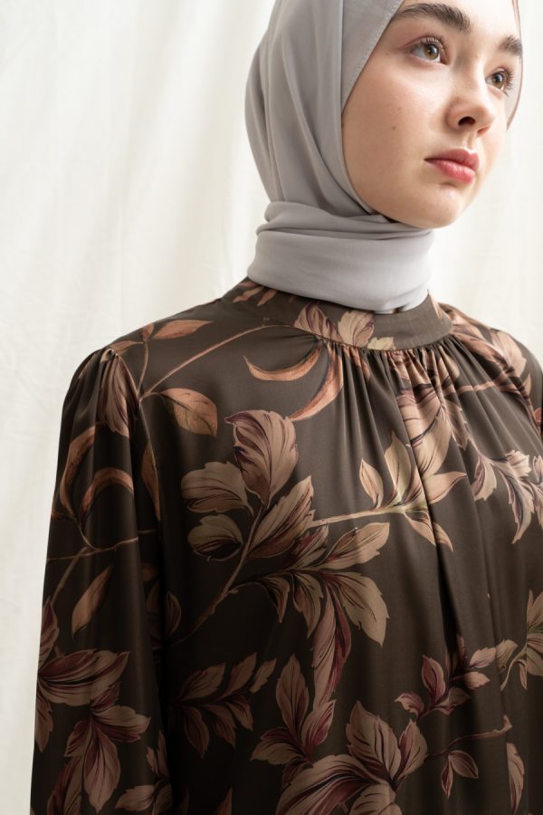 Gamis Lara Lily Dark Brown Big Size - Image 5