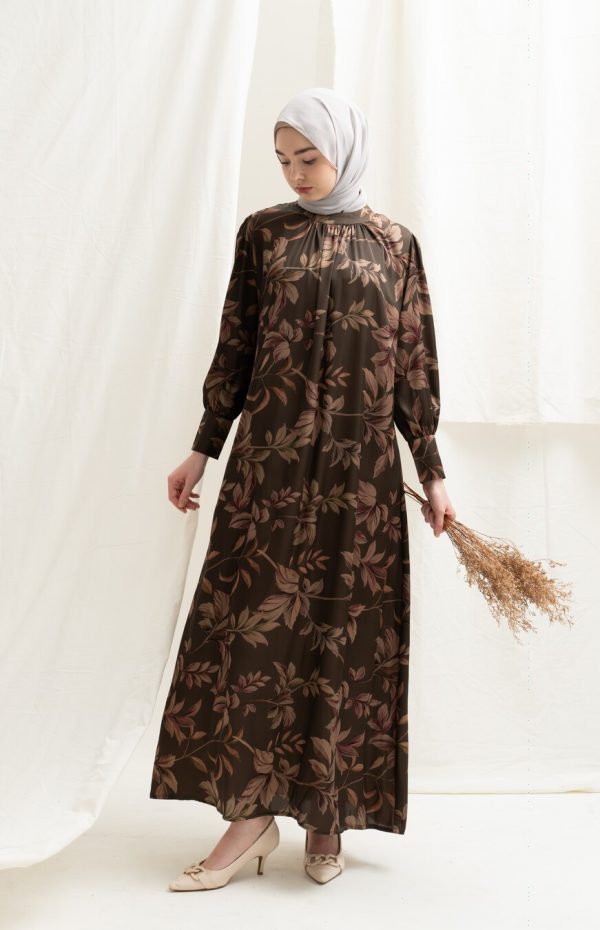 Gamis Lara Lily Dark Brown Big Size