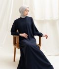 Gamis Terra Feera Navy Big Size - Image 3