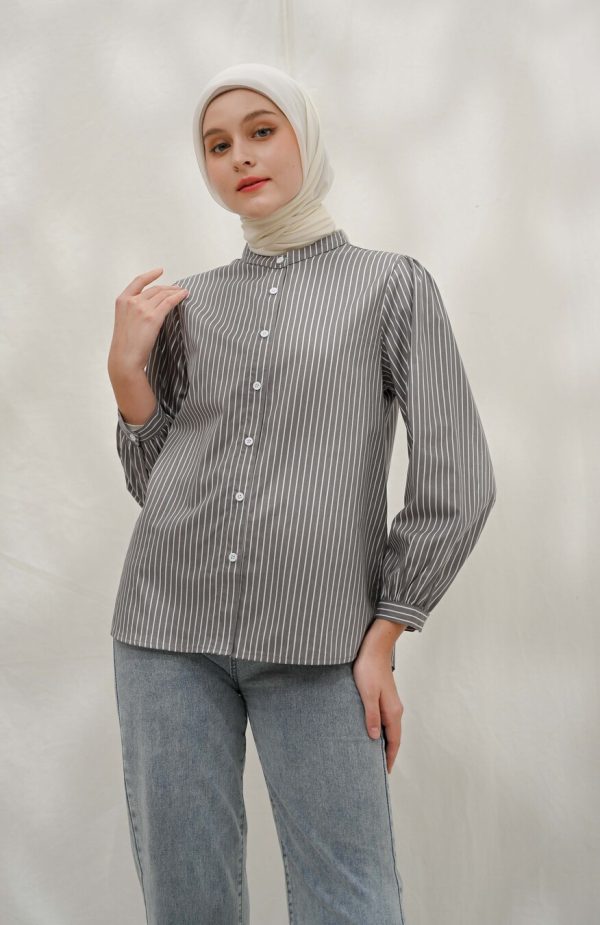 Blus Teana Kaluna Grey - Image 5