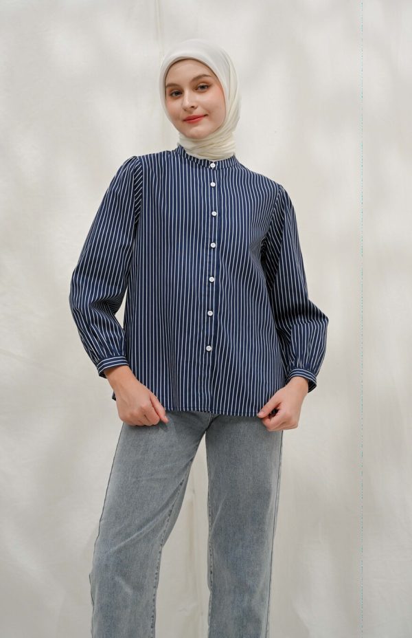 Blus Teana Kaluna Navy - Image 5