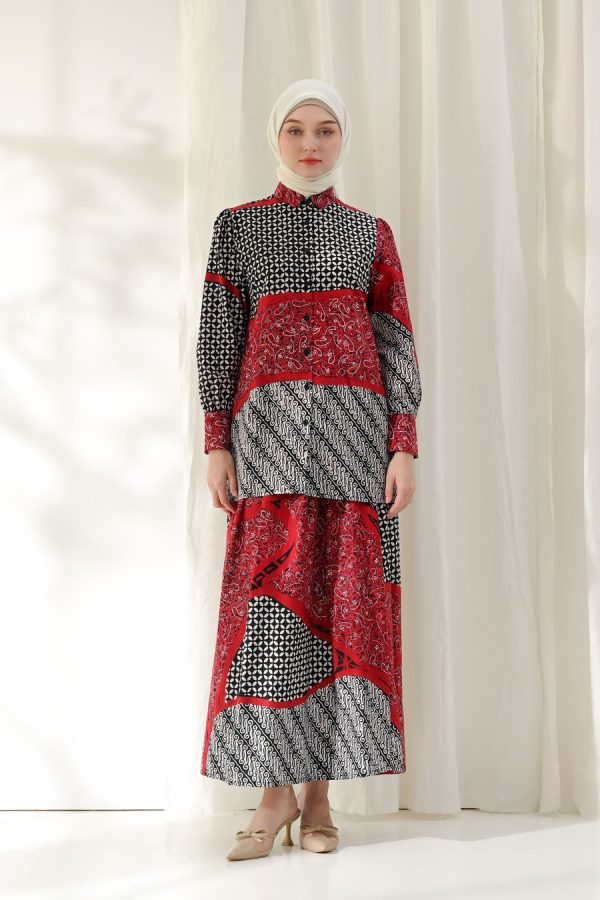 Blus Velya Adra Merah - Image 2