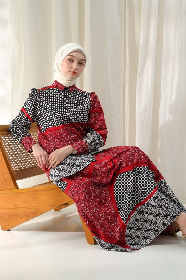 Blus Velya Adra Merah - Image 3