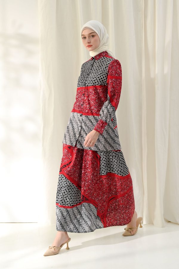 Blus Velya Adra Merah - Image 4