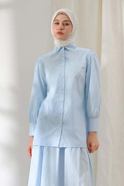 Blus Velya Kaluna Light Blue Big Size