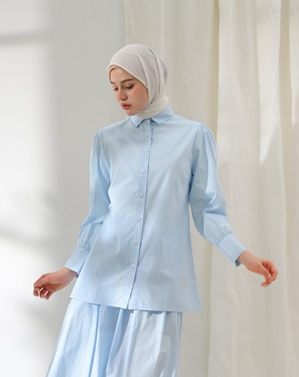 Blus Velya Kaluna Light Blue Big Size - Image 3