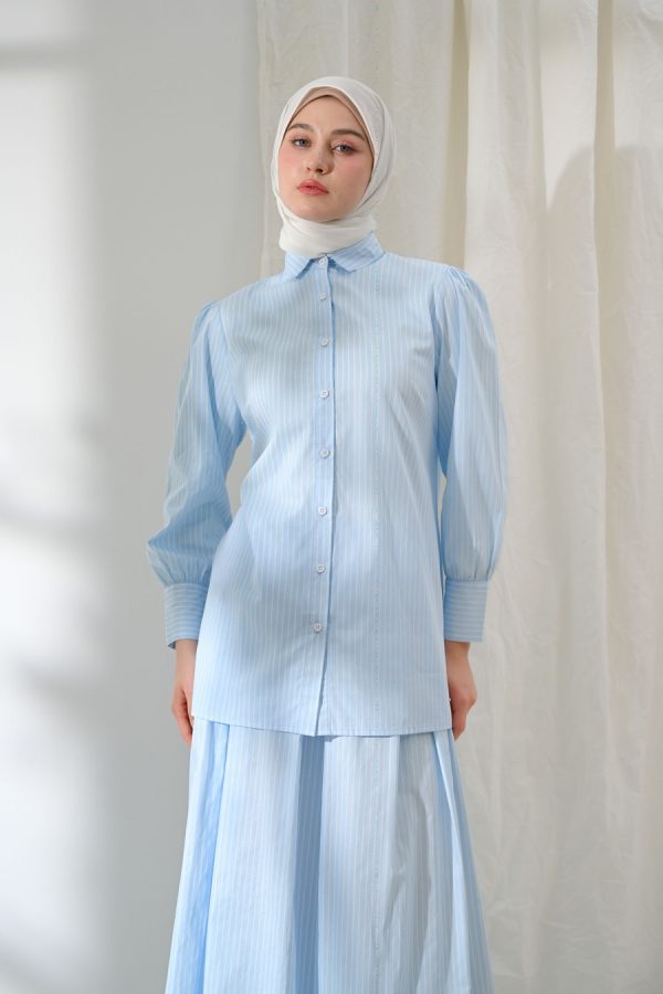 Blus Velya Kaluna Light Blue Big Size - Image 7