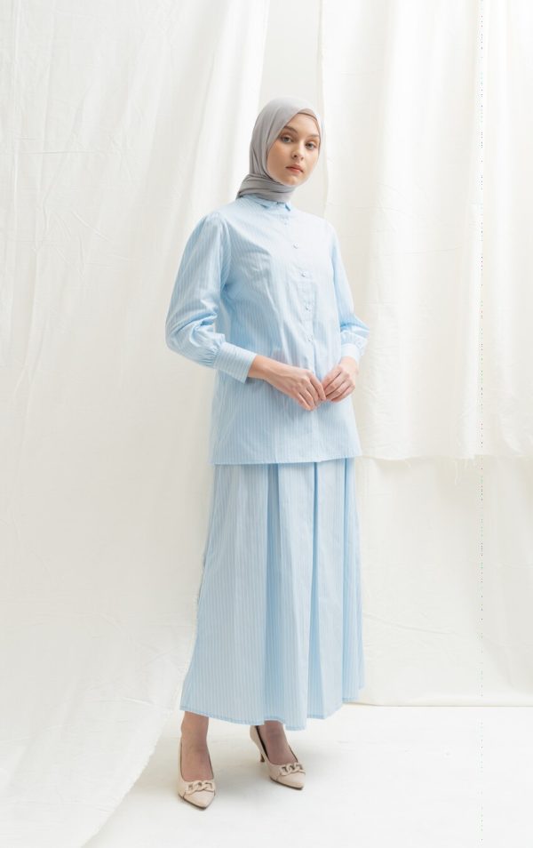 Blus Velya Kaluna Light Blue Big Size - Image 13