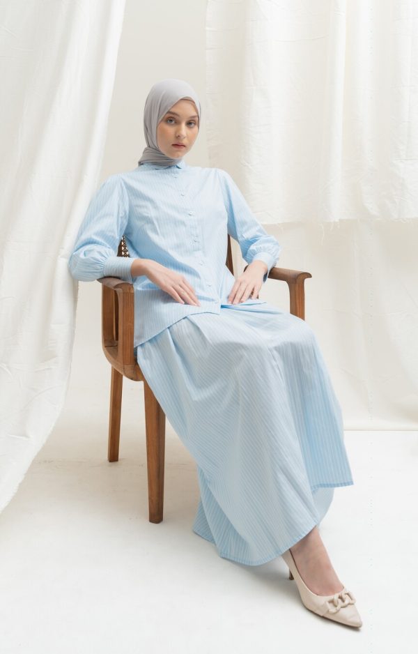 Blus Velya Kaluna Light Blue Big Size - Image 11