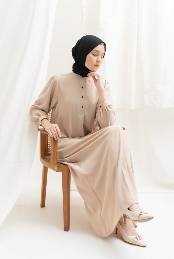 Gamis Terra Feera Cream Big Size