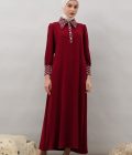Gamis Zenia Rauda Marun Big Size - Image 3