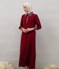 Gamis Zenia Rauda Marun Big Size - Image 8