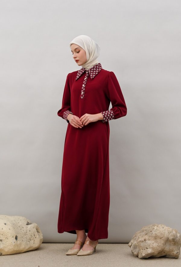 Gamis Zenia Rauda Marun - Image 6