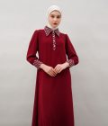 Gamis Zenia Rauda Marun Big Size - Image 2