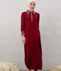 Gamis Zenia Rauda Marun Big Size - Image 5
