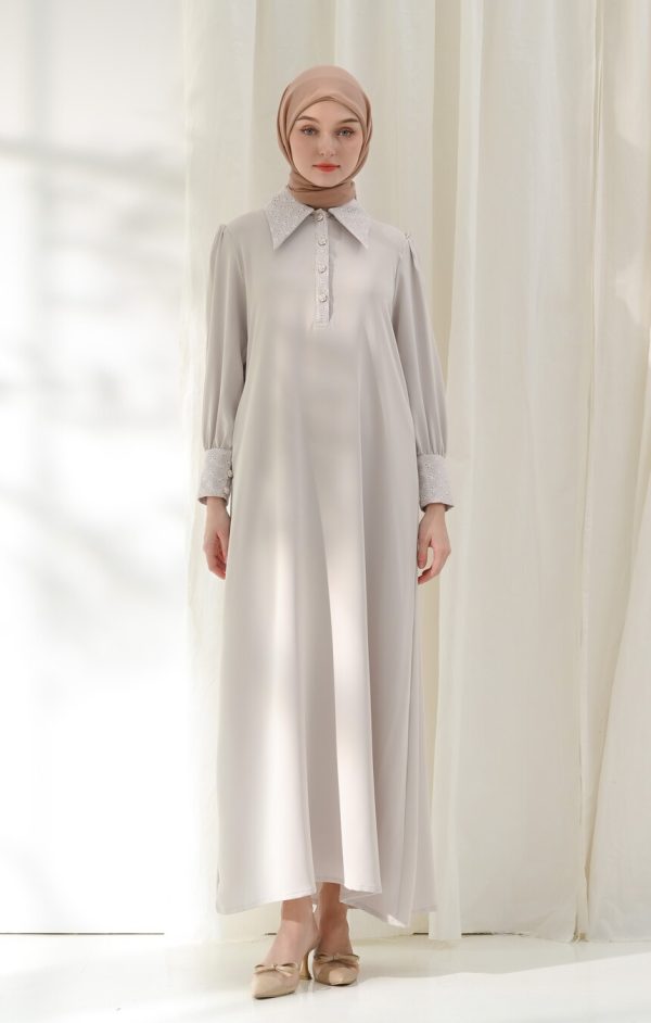 Gamis Zenia Rauda Oat - Image 4
