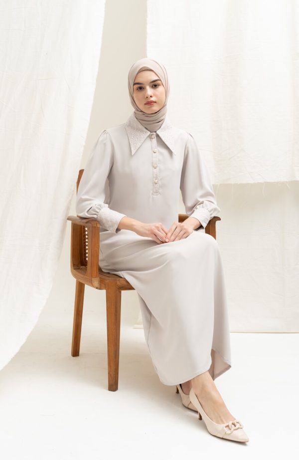 Gamis Zenia Rauda Oat - Image 7