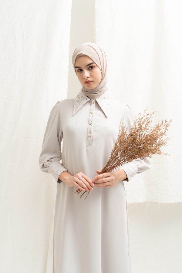 Gamis Zenia Rauda Oat - Image 13