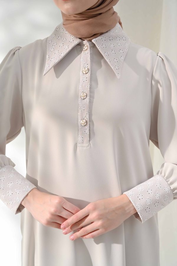 Gamis Zenia Rauda Oat - Image 2