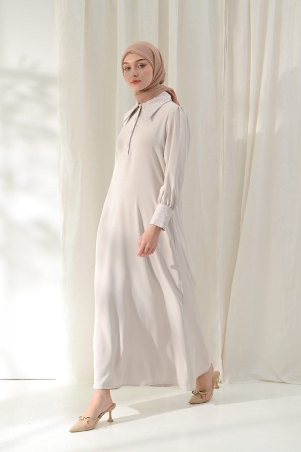 Gamis Zenia Rauda Oat - Image 5