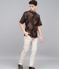 Kemeja Nuna Dira Coklat Big Size - Image 2
