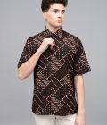 Kemeja Nuna Dira Coklat Big Size