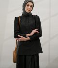 Blus Velya Hitam Big Size