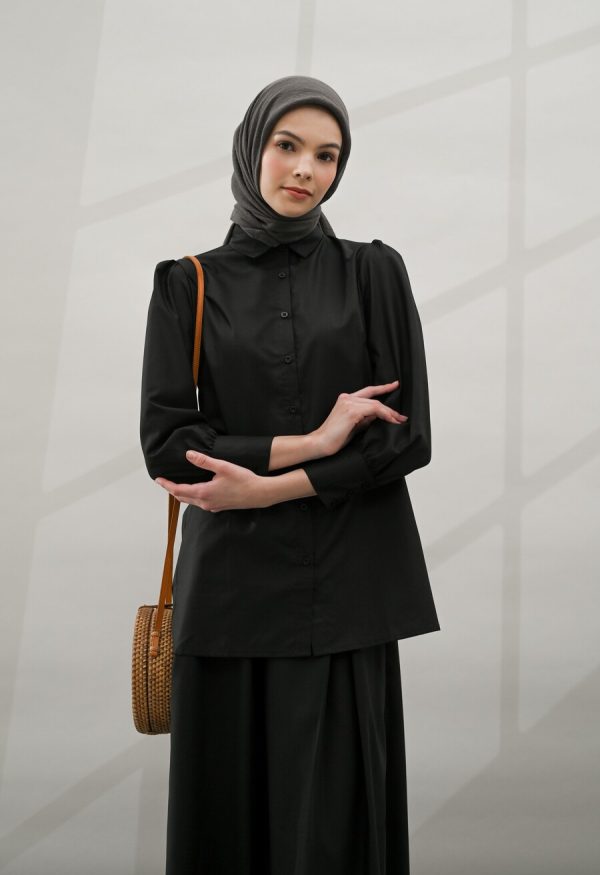 Blus Velya Hitam Big Size