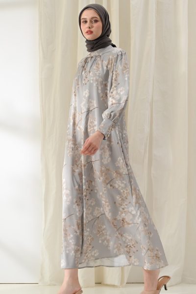 Gamis Lara Alita Silver Brown Big Size