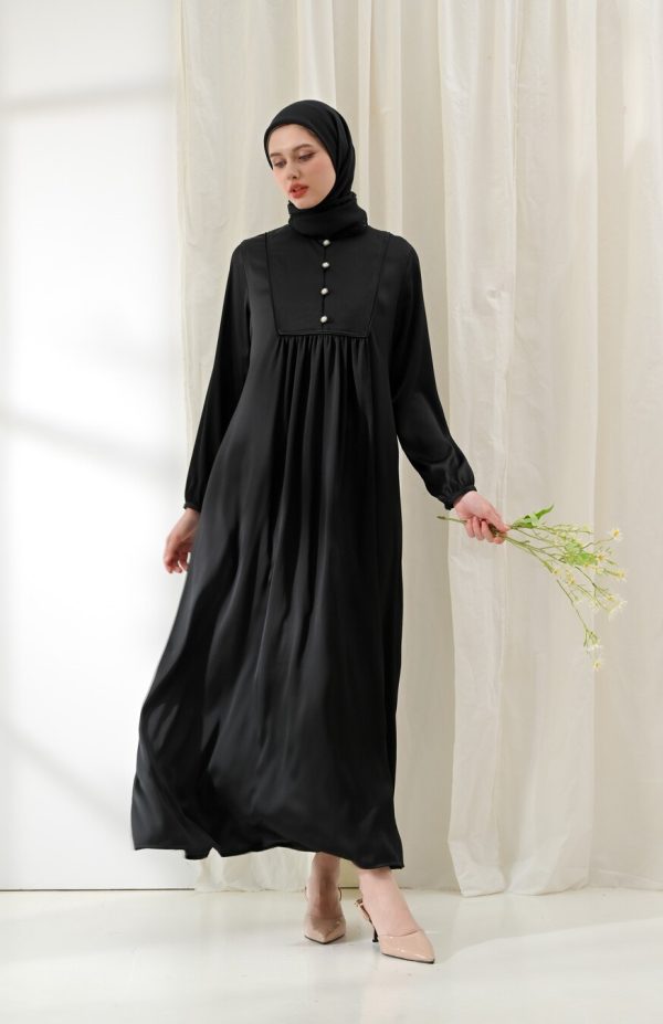 Gamis Miranti Elaina Hitam Big Size - Image 3