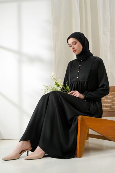 Gamis Miranti Elaina Hitam Big Size