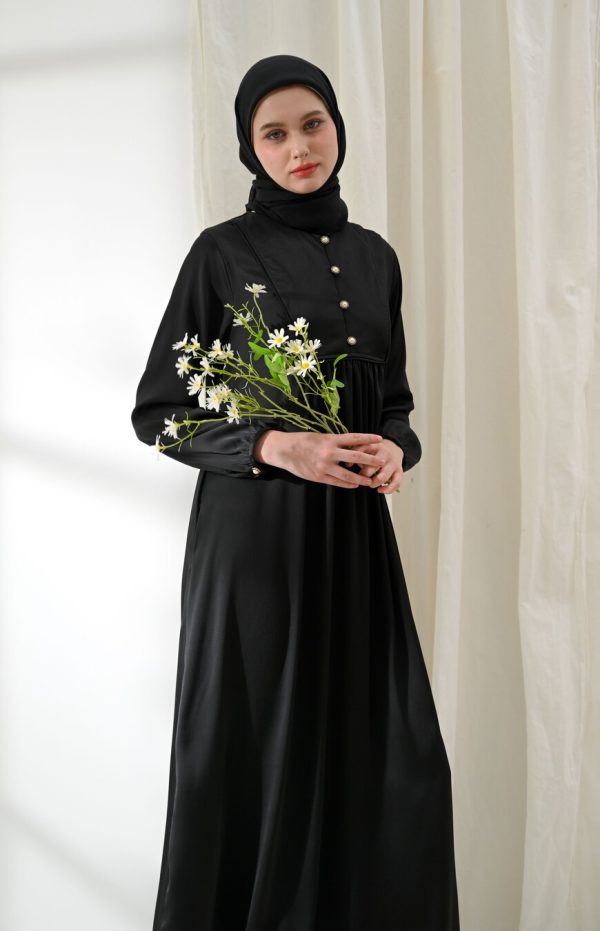 Gamis Miranti Elaina Hitam Big Size - Image 2