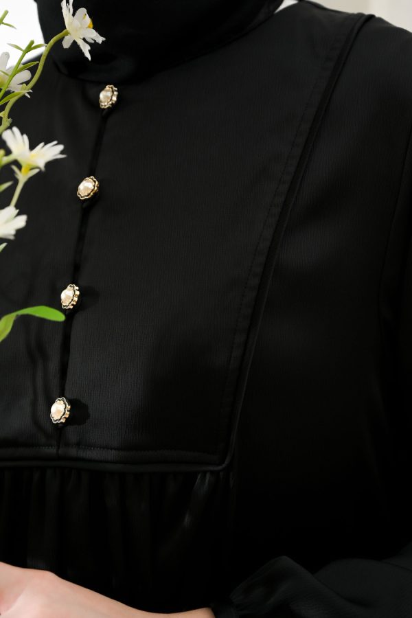 Gamis Miranti Elaina Hitam Big Size - Image 6
