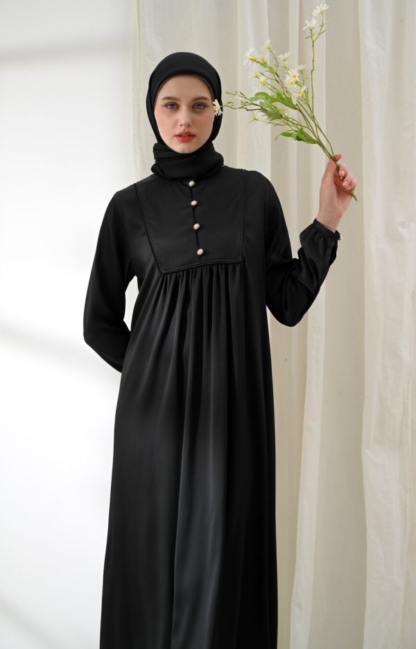 Gamis Miranti Elaina Hitam Big Size - Image 5