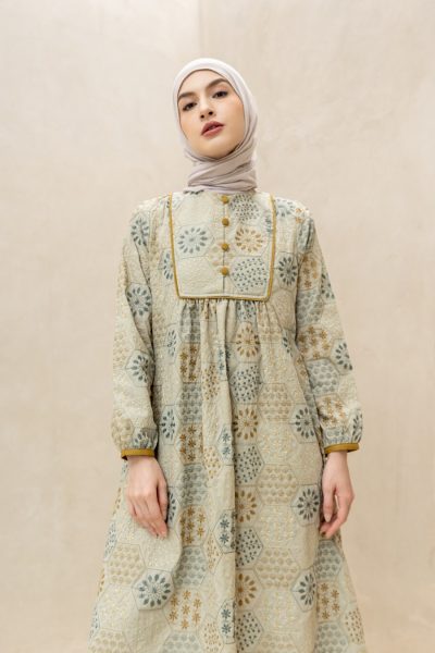 Gamis Miranti Saira Sage Pastel - XL (Minor Defect)