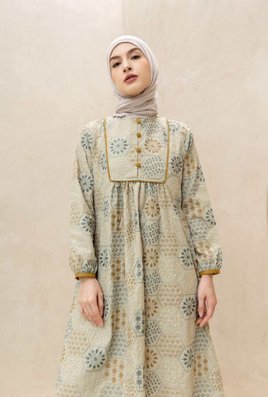 Gamis Miranti Saira Sage Pastel - XL (Minor Defect)