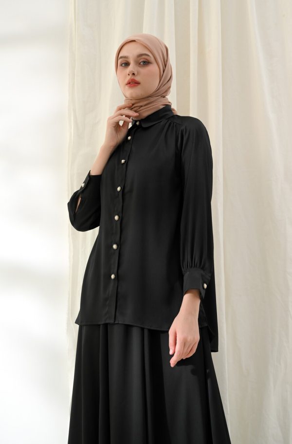 Blus Dafya Elaina Black - Image 2
