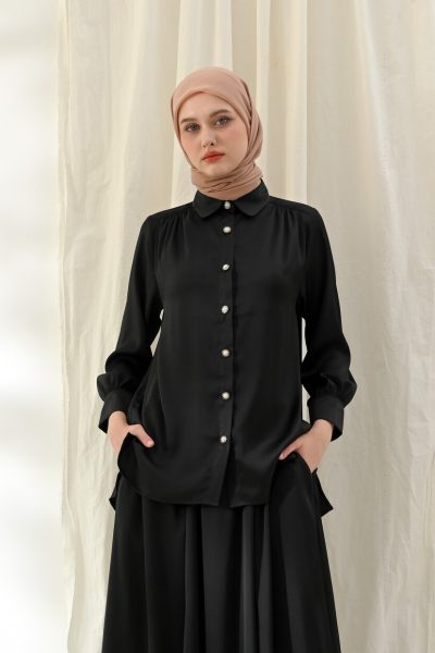 Blus Dafya Elaina Black