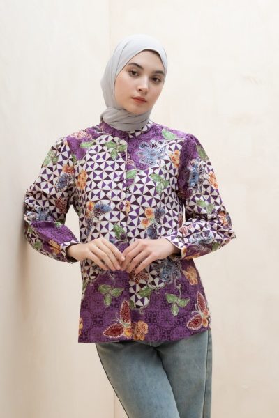 Blus Teana Nurma Purple Big Size