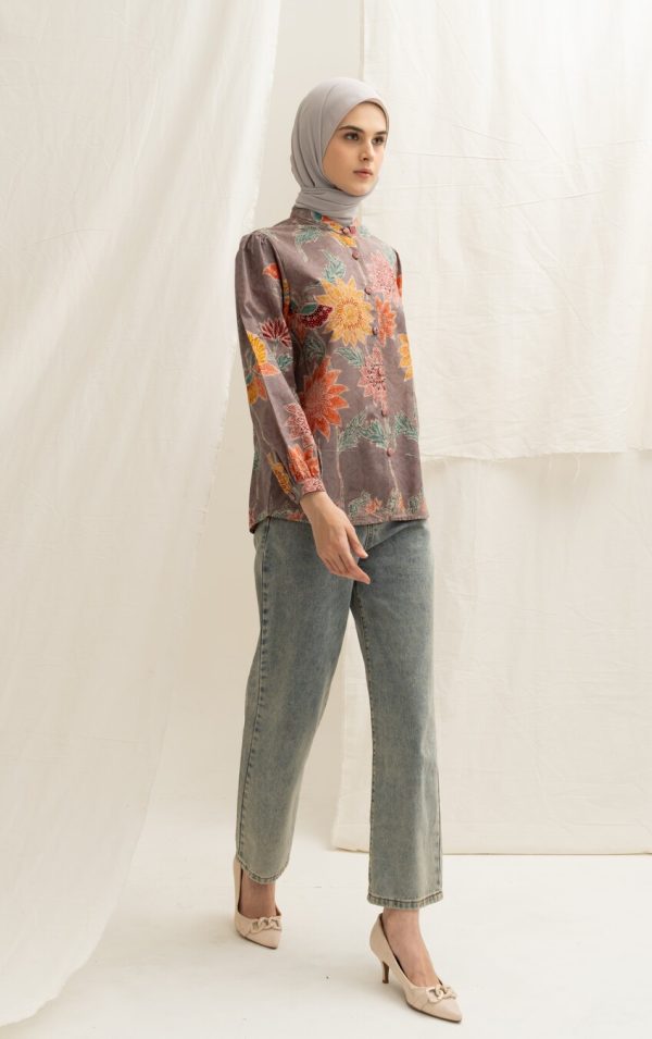 Blus Teana Puspa Abu Big Size - Image 3
