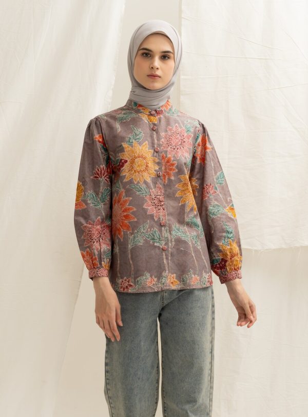 Blus Teana Puspa Abu Big Size - Image 4