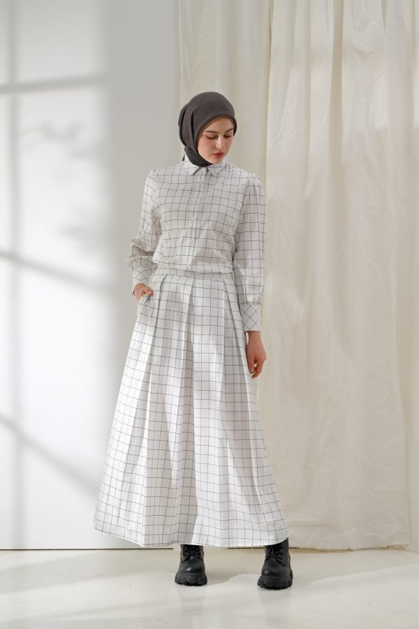 Blus Velya Ditta Stripe Navy Big Size - Image 2
