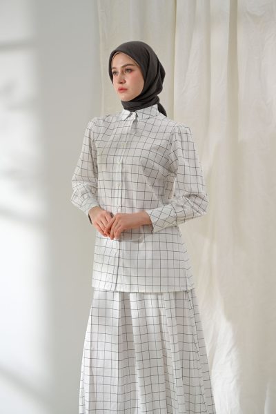 Blus Velya Ditta Stripe Navy