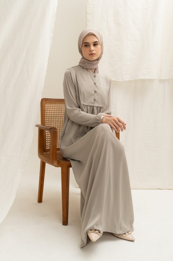 Gamis Miranti Elaina Taupe - Image 3
