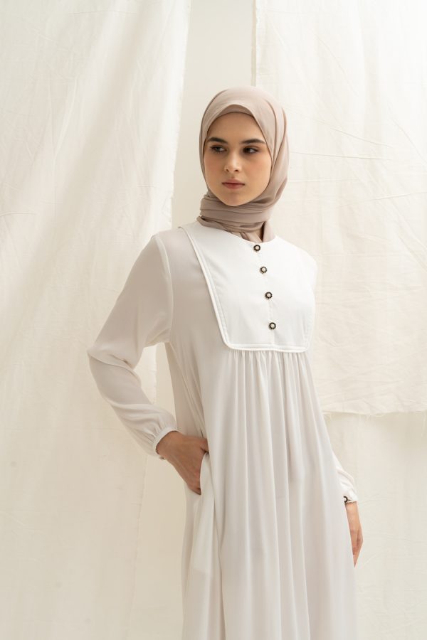 Gamis Miranti Elaina White Big Size - Image 8