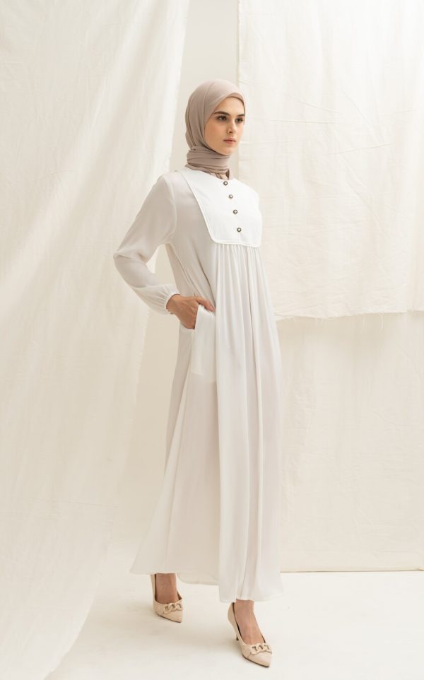Gamis Miranti Elaina White Big Size - Image 3
