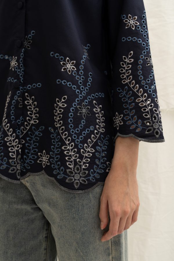 Blus Afiya Navy - Image 8