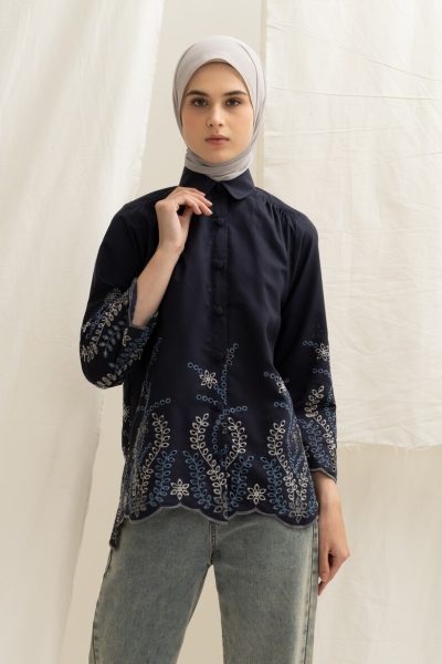 Blus Afiya Navy
